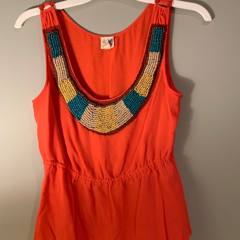 Edme & Esyllte (Anthro) Coral Beaded Tank